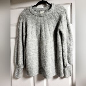 Caslon - Gray Women's Puff Sleeve Sweater- Size S